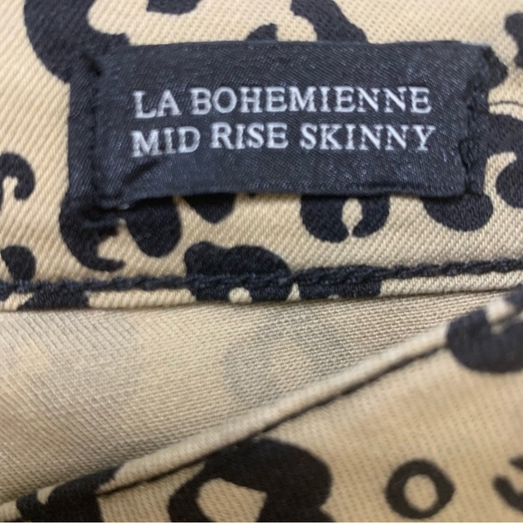 MAISON SCOTCH & SODA Expedition Express Mid Skinny Leopard Jeans Beige Sz 28/32 - Picture 9 of 12